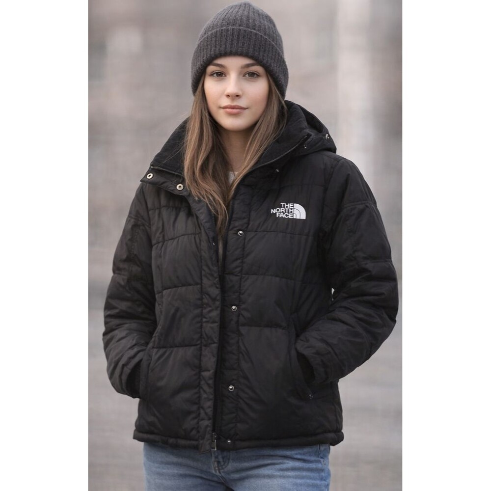 SOLD !! The North Face Women’s Large Black Puffer Jacket L Full Zip